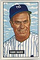 Hank Bauer, Outfield, New York Yankees, from Picture Cards, series 5 (R406-5) issued by Bowman Gum, Issued by Bowman Gum Company, Commercial color lithograph
