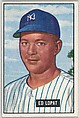 Ed Lopat, Pitcher, New York Yankees, from Picture Cards, series 5 (R406-5) issued by Bowman Gum, Issued by Bowman Gum Company, Commercial color lithograph