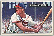 Thurman Tucker, Outfield, Cleveland Indians, from Picture Cards, series 5 (R406-5) issued by Bowman Gum, Issued by Bowman Gum Company, Commercial color lithograph