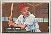 Granny Hamner, Shortstop, Philadelphia Phillies, from Picture Cards, series 5 (R406-5) issued by Bowman Gum, Issued by Bowman Gum Company, Commercial color lithograph