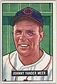 Johnny Vander Meer, Pitcher, Cleveland Indians, from Picture Cards, series 5 (R406-5) issued by Bowman Gum, Issued by Bowman Gum Company, Commercial color lithograph