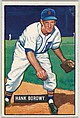 Hank Borowy, Pitcher, Detroit Tigers, from Picture Cards, series 5 (R406-5) issued by Bowman Gum, Issued by Bowman Gum Company, Commercial color lithograph