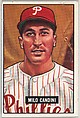 Milo Candini, Pticher, Philadelphia Phillies, from Picture Cards, series 5 (R406-5) issued by Bowman Gum, Issued by Bowman Gum Company, Commercial color lithograph