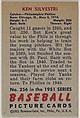 Ken Silvestri, Catcher, Philadelphia Phillies, from Picture Cards, series 5 (R406-5) issued by Bowman Gum, Issued by Bowman Gum Company, Commercial color lithograph