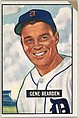 Gene Bearden, Pitcher, Detroit Tigers, from Picture Cards, series 5 (R406-5) issued by Bowman Gum, Issued by Bowman Gum Company, Commercial color lithograph