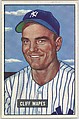 Cliff Mapes, Outfield, New York Yankees, from Picture Cards, series 5 (R406-5) issued by Bowman Gum, Issued by Bowman Gum Company, Commercial color lithograph