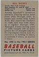 Issued by Bowman Gum Company | Bill Dickey, Coach, New York Yankees ...