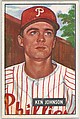 Ken Johnson, Pitcher, Philadelphia Phillies, from Picture Cards, series 5 (R406-5) issued by Bowman Gum, Issued by Bowman Gum Company, Commercial color lithograph
