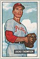 Jocko Thompson, Pitcher, Philadelphia Phillies, from Picture Cards, series 5 (R406-5) issued by Bowman Gum, Issued by Bowman Gum Company, Commercial color lithograph