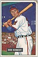 Bob Kennedy, Outfield, Cleveland Indians, from Picture Cards, series 5 (R406-5) issued by Bowman Gum, Issued by Bowman Gum Company, Commercial color lithograph