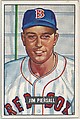 Jim Piersall, Outfield, Boston Red Sox, from Picture Cards, series 5 (R406-5) issued by Bowman Gum, Issued by Bowman Gum Company, Commercial color lithograph