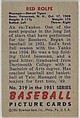 Red Rolfe, Manager, Detroit Tigers, from Picture Cards, series 5 (R406-5) issued by Bowman Gum, Issued by Bowman Gum Company, Commercial color lithograph