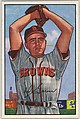 Ned Garver, Pitcher, St. Louis Browns, from Picture Cards, series 6 (R406-6) issued by Bowman Gum, Issued by Bowman Gum Company, Commercial color lithograph