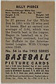 Issued by Bowman Gum Company | Billy Pierce, Pitcher, Chicago White Sox ...