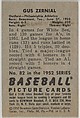 Issued by Bowman Gum Company | Gus Zernial, Outfield, Philadelphia ...