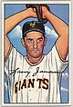 Larry Jansen, Pitcher, New York Giants, from Picture Cards, series 6 (R406-6) issued by Bowman Gum, Issued by Bowman Gum Company, Commercial color lithograph