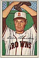 Gene Bearden, Pitcher, St. Louis Browns, from Picture Cards, series 6 (R406-6) issued by Bowman Gum, Issued by Bowman Gum Company, Commercial color lithograph