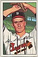 Lew Burdette, Pitcher, Boston Braves, from Picture Cards, series 6 (R406-6) issued by Bowman Gum, Issued by Bowman Gum Company, Commercial color lithograph