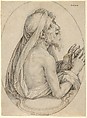 Lazarus, Jan van der Straet, called Stradanus  Netherlandish, Pen and brown ink, over graphite; oval framing line in black chalk, by the artist