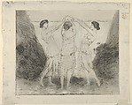 The Greek Dance, Childe Hassam American, Etching with plate tone