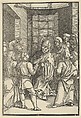 Christ before Caiaphas, from Speculum passionis domini nostri Ihesu Christi, Hans Schäufelein  German, Woodcut