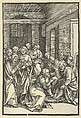 Christ Washing Saint Peter's Feet, from Speculum passionis domini nostri Ihesu Christi, Hans Schäufelein  German, Woodcut