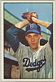 Billy Loes, Pitcher, Brooklyn Dodgers, from Collector Series, Colors set, series 7 (R406-7) issued by Bowman Gum, Issued by Bowman Gum Company, Commercial color lithograph