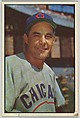 Phil Cavarretta, Manager, Chicago Cubs, from Collector Series, Colors set, series 7 (R406-7) issued by Bowman Gum, Issued by Bowman Gum Company, Commercial color lithograph