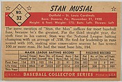 Stan Musial, Outfield, St. Louis Cardinals, from Collector Series, Colors set, series 7 (R406-7) issued by Bowman Gum, Issued by Bowman Gum Company, Commercial color lithograph