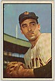 Sal Maglie, Pitcher, New York Giants, from Collector Series, Colors set, series 7 (R406-7) issued by Bowman Gum, Issued by Bowman Gum Company, Commercial color lithograph