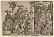 Musicians and Onlookers, Hans Schäufelein German, Woodcut