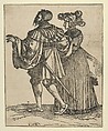 Couple Walking to the Left (VI), from The Wedding Dancers (restrike), Hans Schäufelein German, Woodcut (restrike)