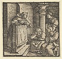 Brother Cipolla in the Parish of Certaldo, from The Decameron, Hans Schäufelein  German, Woodcut