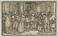 Representatives of Athens and Corinth at the Court of Archidamas, King of Sparta, from the History of the Peloponnesian War by Thucydides, Hans Schäufelein  German, Woodcut