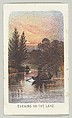 Evening on the Lake, from the series, Views in Central Park, New York, Part 3, Louis Prang & Co. American, Color lithograph