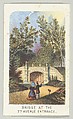 Bridge at the 7th Avenue Entrance, from the series, Views in Central Park, New York, Part 3, Louis Prang & Co. American, Color lithograph