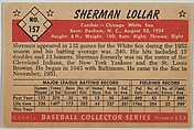 Sherman Lollar, Catcher, Chicago White Sox, from Collector Series, Colors set, series 7 (R406-7) issued by Bowman Gum, Issued by Bowman Gum Company, Commercial color lithograph
