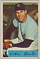 Vic Raschi, Pitcher, New York Yankees, from Name on Bat series, series 9 (R406-9) issued by Bowman Gum, Issued by Bowman Gum Company, Commercial color lithograph