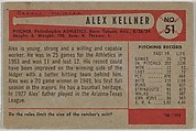 Alex Kellner, Pitcher, Detroit Tigers, from Name on Bat series, series 9 (R406-9) issued by Bowman Gum, Issued by Bowman Gum Company, Commercial color lithograph