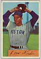 Ellis Kinder, Pitcher, Boston Red Sox, from Name on Bat series, series 9 (R406-9) issued by Bowman Gum, Issued by Bowman Gum Company, Commercial color lithograph