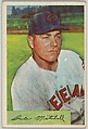 Dale Mitchell, Outfield, Cleveland Indians, from Name on Bat series, series 9 (R406-9) issued by Bowman Gum, Issued by Bowman Gum Company, Commercial color lithograph