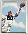 Card Number 8, Mac Speedie, End, Cleveland Browns, from the Bowman Football series (R407-2) issued by Bowman Gum, Issued by Bowman Gum Company, Commercial color lithograph