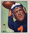 Card Number 17, Bob Waterfield, Quarterback, Los Angeles Rams, from the Bowman Football series (R407-2) issued by Bowman Gum, Issued by Bowman Gum Company, Commercial color lithograph