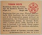 Card Number 81, Tobin Rote, Quarterback, Green Bay Packers, from the Bowman Football series (R407-2) issued by Bowman Gum, Issued by Bowman Gum Company, Commercial color lithograph