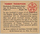 Issued by Bowman Gum Company, Card Number 92, Garrard Ramsey, Right Guard, Chicago  Cardinals, from the Bowman Football series (R407-2) issued by Bowman Gum