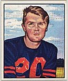 Card Number 99, Jim Keane, End, Chicago Bears, from the Bowman Football series (R407-2) issued by Bowman Gum, Issued by Bowman Gum Company, Commercial color lithograph