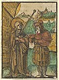 The Virgin as Master Dolorosa and Simeon, from Das Plenarium, Hans Schäufelein  German, Woodcut (hand-colored)