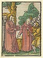 Christ Healing the Deaf-Mute, from Das Plenarium, Hans Schäufelein German, Woodcut (hand-colored)