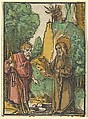 The Temptation of Christ, from Das Plenarium, Hans Schäufelein  German, Woodcut (hand-colored)