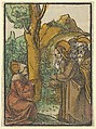 Christ and the Woman of Canaan, from Das Plenarium, Hans Schäufelein  German, Woodcut (hand-colored)
